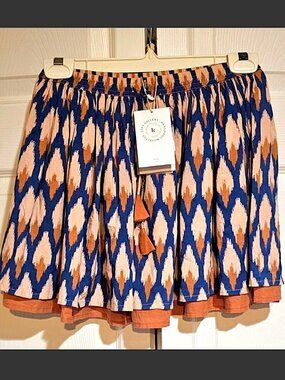 NWT Girls' Soft Gallery Ikat Print Skirt w/ Tassels, Size 8